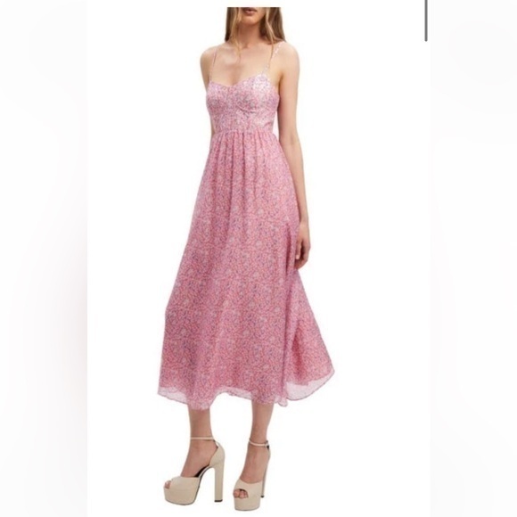 NWT ▶️ Bardot ◀️ Milika Midi Dress Floral Pinksize Medium